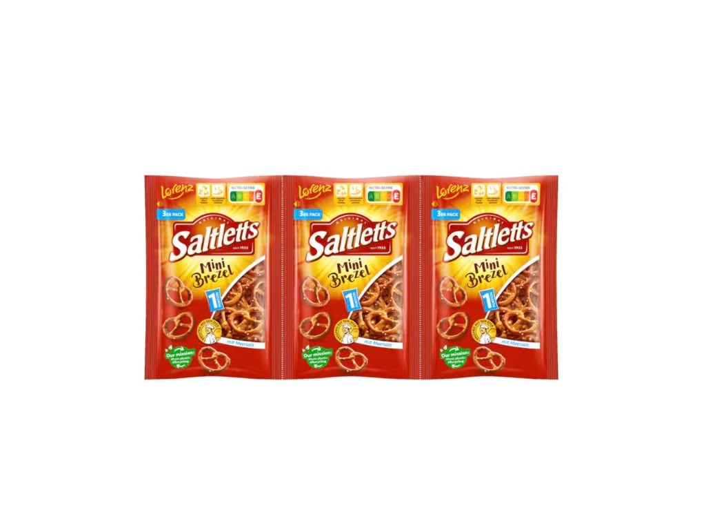 Lorenz Saltletts Mini Brezel – 3 × 40 g Multipack