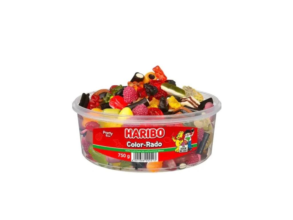 Haribo Color-Rado 750g Fruchtgummi Lakritz Konfekt Süßigkeiten Mix