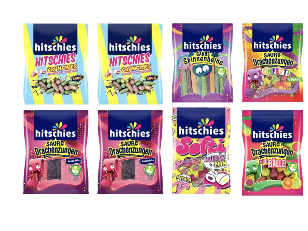 KIG Box Hitschies Sour Mix 8 Beutel Gesamtansicht
